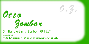 otto zombor business card